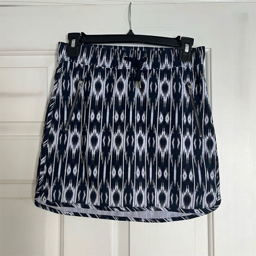 Athleta Women's 2XS Blue Ikat Skort Golf Tennis Elastic Waistband